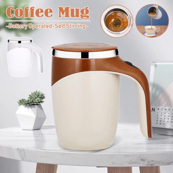 Coffee Mug, Automatic Magnetic Stirring Coffee Cup, 380mL