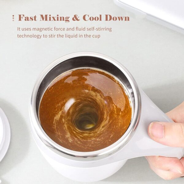 Coffee Mug, Automatic Magnetic Stirring Coffee Cup, 380mL - Image 5