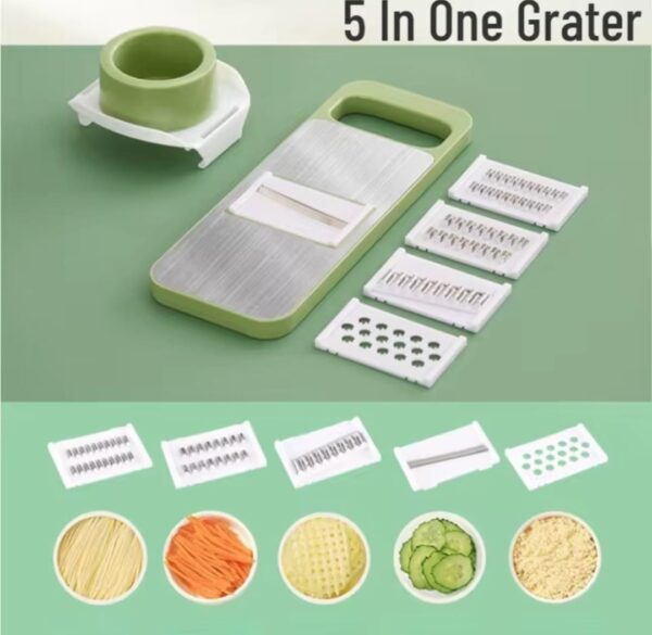 Vegetable Fruit Potato Slicer Peeler Dicer Cutter Chopper 5 in 1 - Image 2