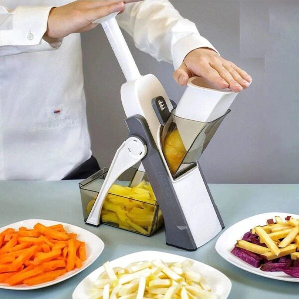 Manual Vegetable Chopper Mandoline Brava Slicer Veggie Cutter 5 in 1