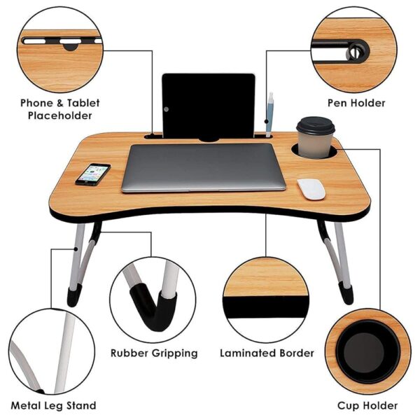 Foldable Wood Laptop Table - Image 3