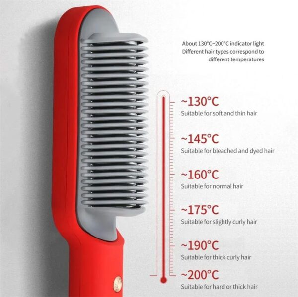 909 Brush Hair Straightener Brush For Girls Comb - Image 3