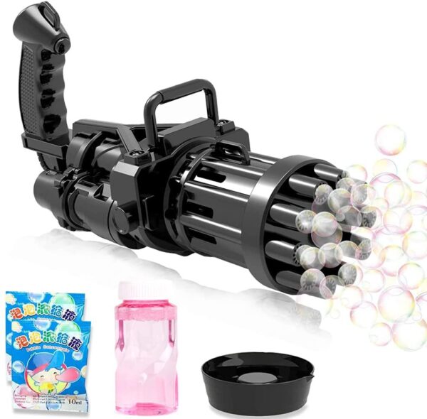 Kids Automatic Gatling Bubble Guns Toy 8 Holes Electric Soap Water Bubble Machine For Outdoor - Image 5