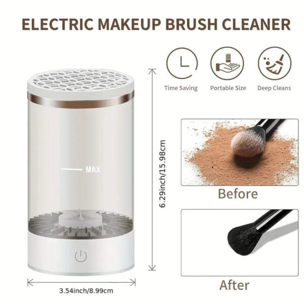 3-in-1 Automatic Makeup Brush Cleaning and Drying Stand - Keep Your Brushes Fresh and Ready to Use - Image 4