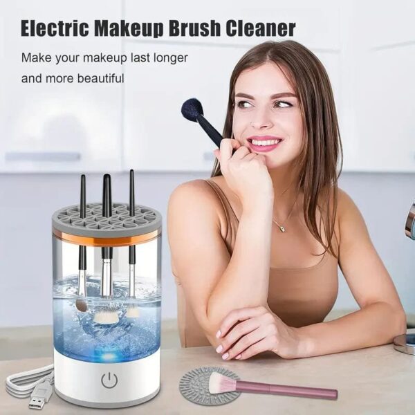 3-in-1 Automatic Makeup Brush Cleaning and Drying Stand - Keep Your Brushes Fresh and Ready to Use - Image 3