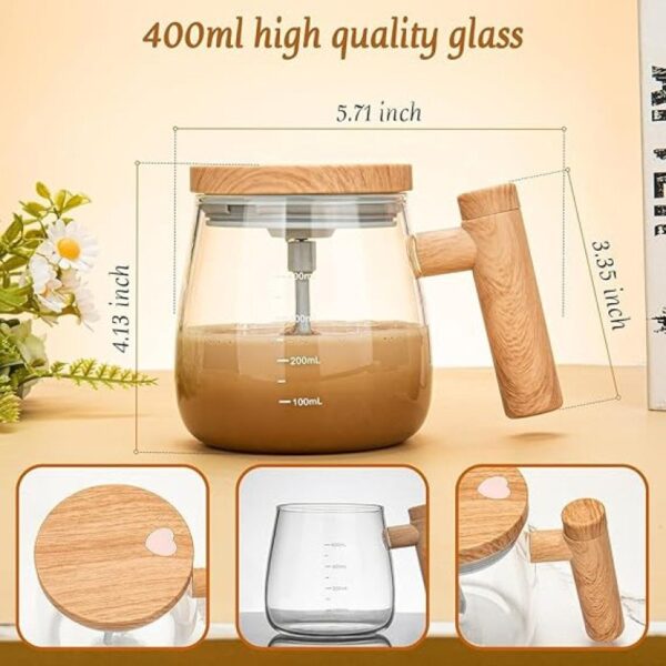 Self Stirring Mug 400ml, Electric Auto Mixing Cup - Image 5