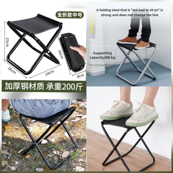 Outdoor Portable Ultralight Folding Chair Small Stool for Fishing Trips and Camping - Image 5