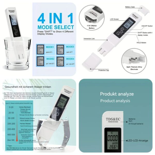 Water Quality Tester Drink Water TDS Meter - Image 5