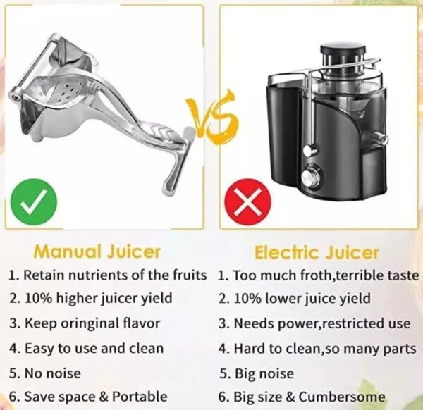 Automoness Manual Juicer, Single Press Lemon Juice Squeezer, Heavy Duty Aluminum - Image 5