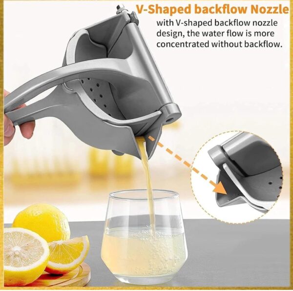 Automoness Manual Juicer, Single Press Lemon Juice Squeezer, Heavy Duty Aluminum - Image 4