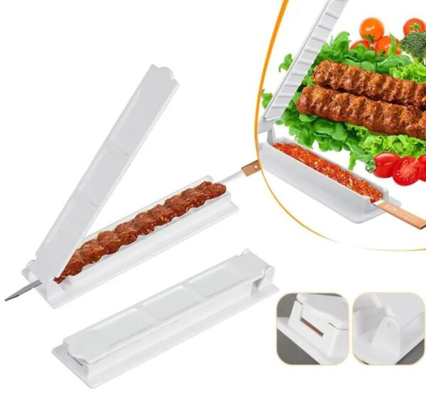 Kabab Maker for Skewers  Kabab Maker Machine - Plastic Kebab Press Mould - Manual Kebab Making Tool