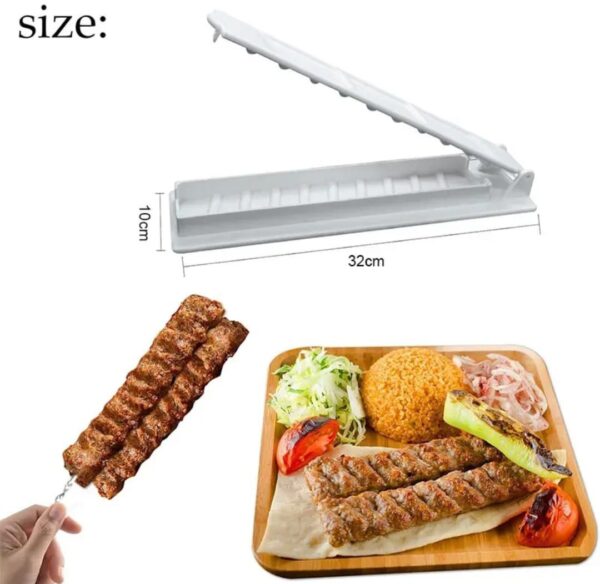 Kabab Maker for Skewers  Kabab Maker Machine - Plastic Kebab Press Mould - Manual Kebab Making Tool - Image 3