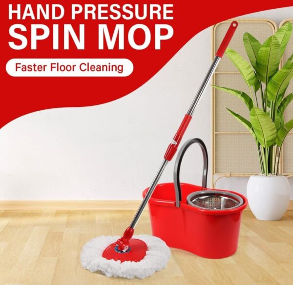 Spin Mop and Bucket with Wringer Set, 360° Spinning Mop and Bucket System - Image 5