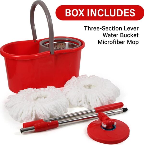 Spin Mop and Bucket with Wringer Set, 360° Spinning Mop and Bucket System - Image 6