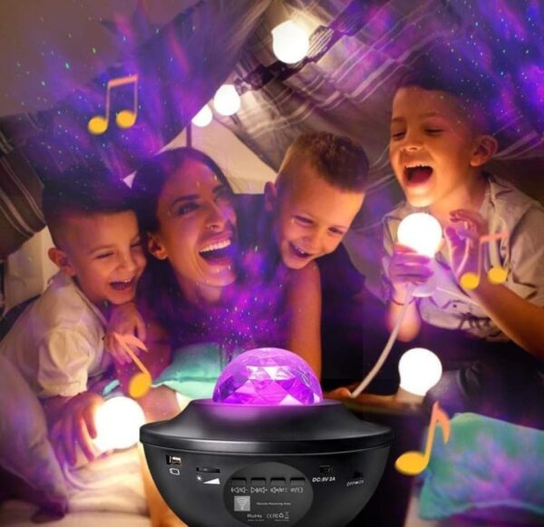 Galaxy projector Light Star Projector Bluetooth Music Player Ocean Wave Projector Nebula Light - Image 2