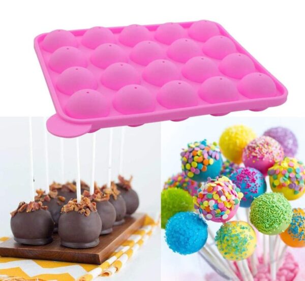 SILICONE LOLLY POP MOLD WITH LOLLY  STICKY