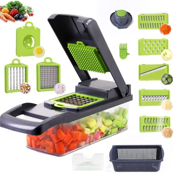 Nicer Dicer Plus 14-in-1 Vegetable Cutter, Fruit Slicer - Image 2