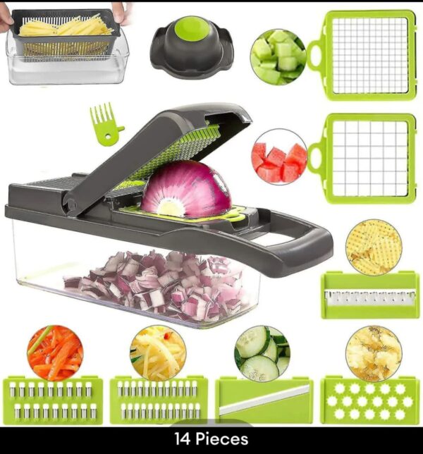 Nicer Dicer Plus 14-in-1 Vegetable Cutter, Fruit Slicer - Image 5