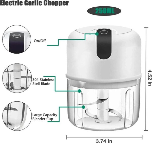 Rechargable mini food chopper - Image 2