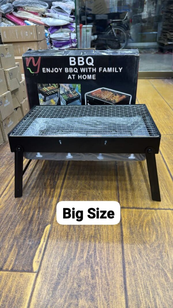 Foldable Black Barbecue Charcoal Grill Premium with Portable Handle
