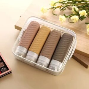 4-piece toiletry pouch set, designed for travel