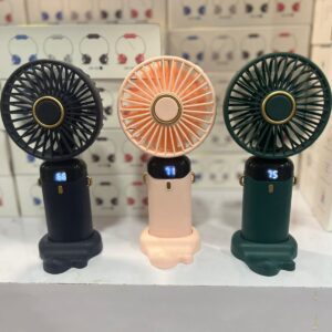 Mini Electric Hand Fan with LED Display 18.8 x 9 x 4.65 cm USB Rechargeable