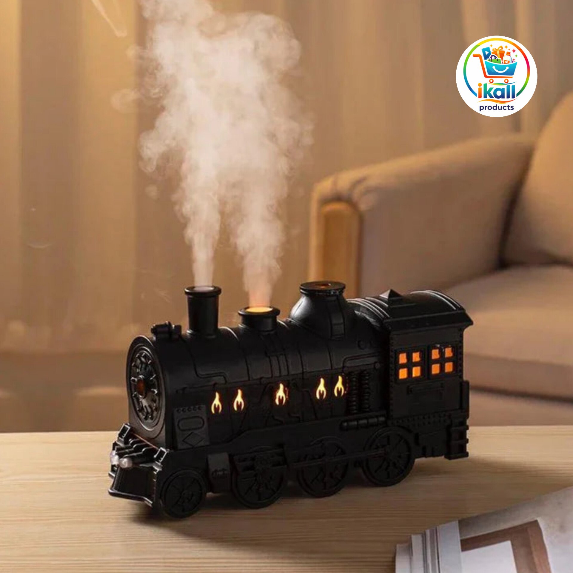 Metro Train Air Humidifier With Light (Box Packing)